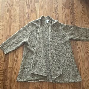 Brown heathered cardigan sweater